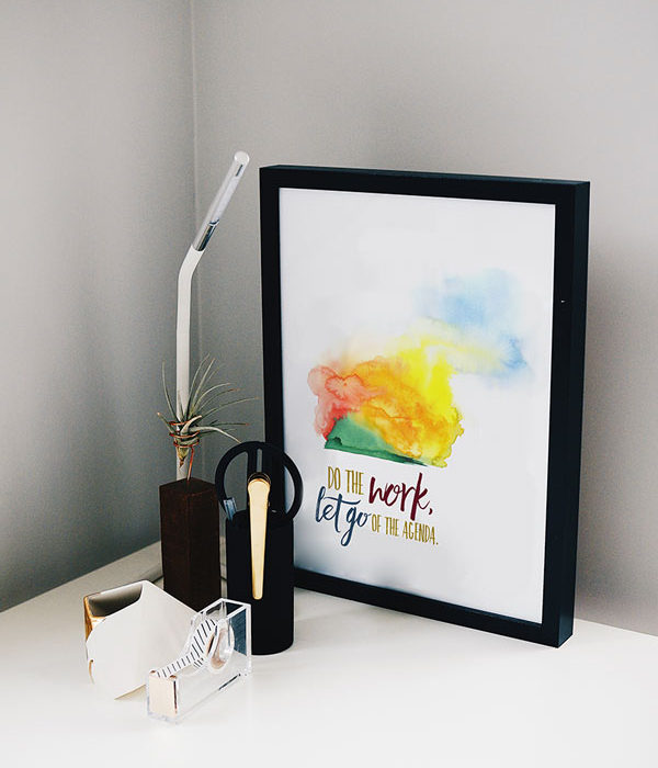 Do the Work Inspirational quote desk art