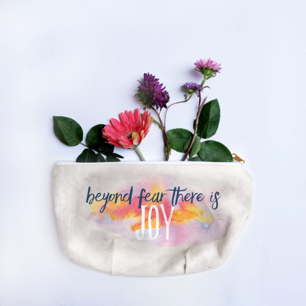 Beyond Fear accessory pouch by Hand-Painted Yoga