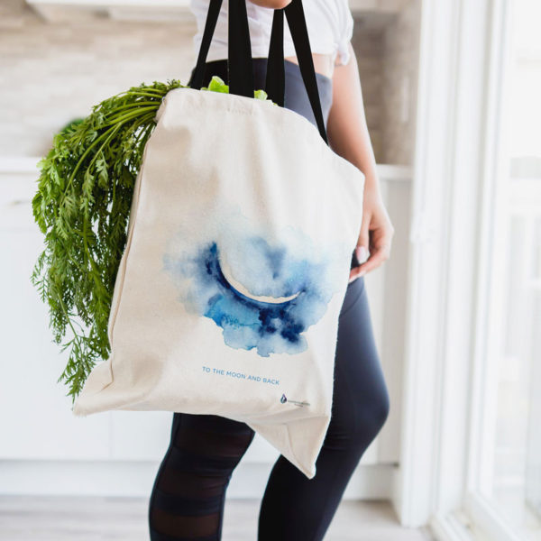 Crescent Moon Tote bag by Hand-Painted Yoga