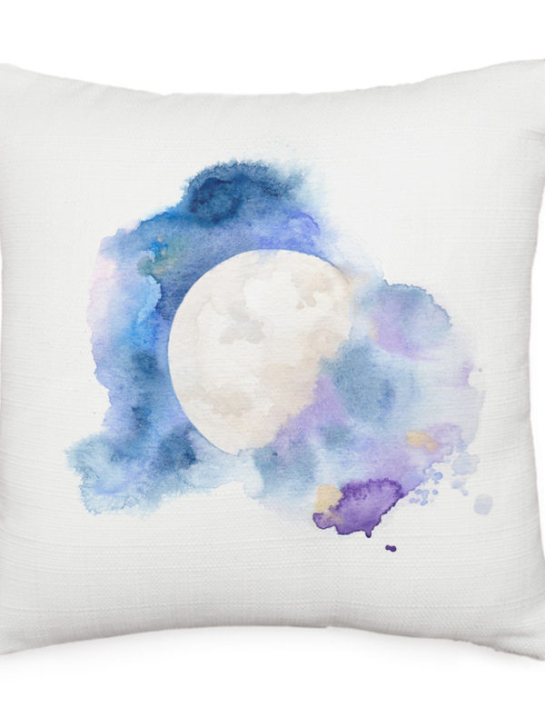 Cosmic Moon throw pillow by Hand-Painted Yoga