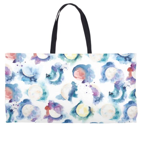 Moon Phase Weekender tote by Hand-Painted Yoga
