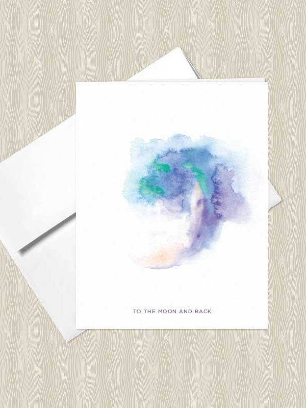 Gypsy Moon Watercolor Greeting Cards by Hand-Painted Yoga